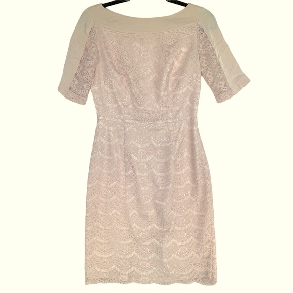 ANTONIO MELANI Dresses & Skirts - ANTONIO MELANI Blush Lace Sheath Dress